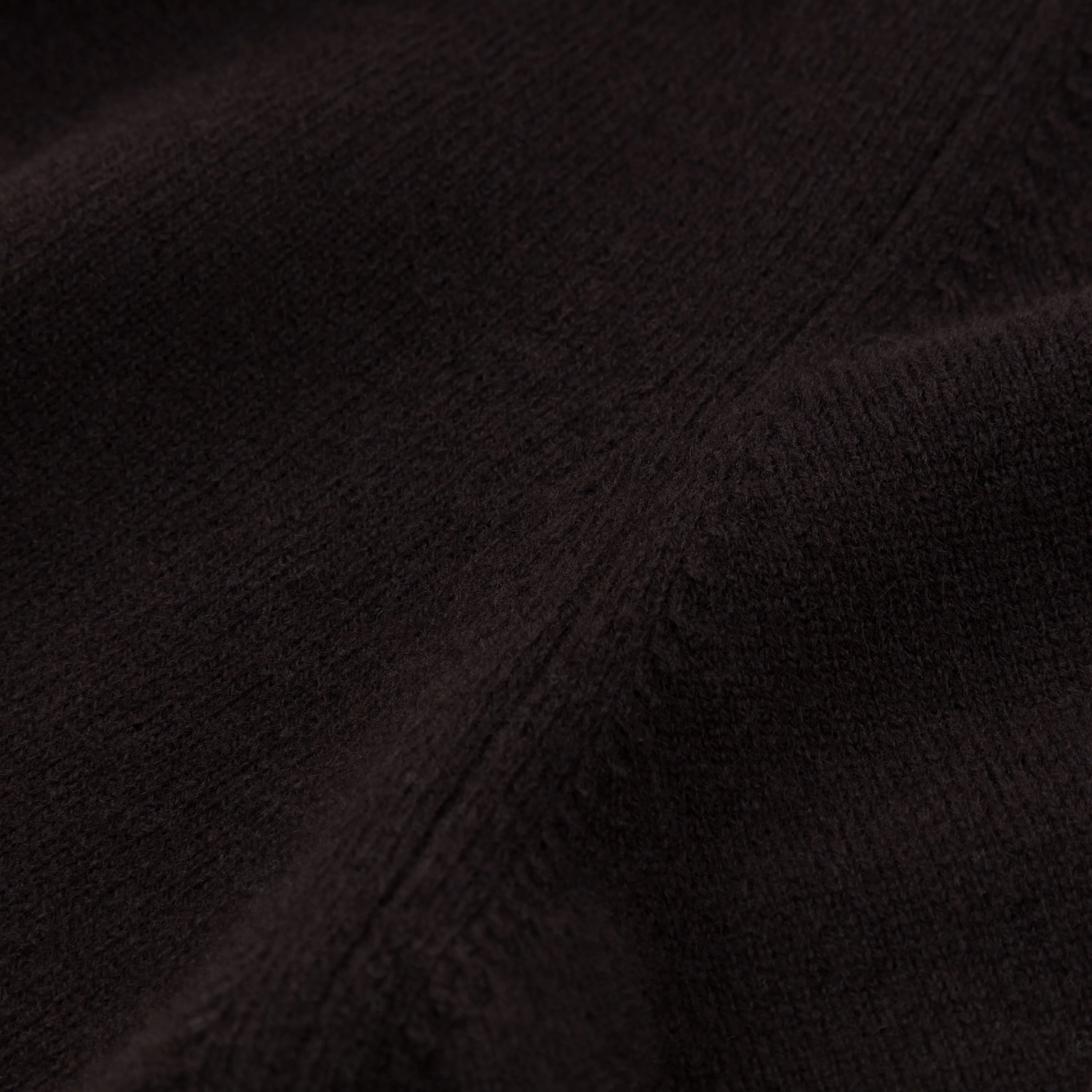 Cashmere polo shirt in dark brown