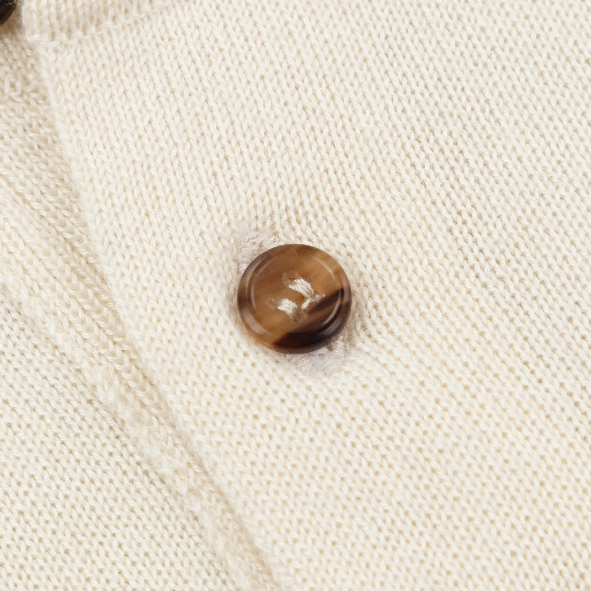 Cashmere silk tennis polo in cream