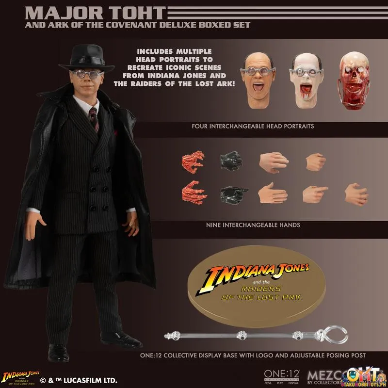 Mezco One:12 Collective Major Toht and Ark of the Covenant Deluxe Boxed Set