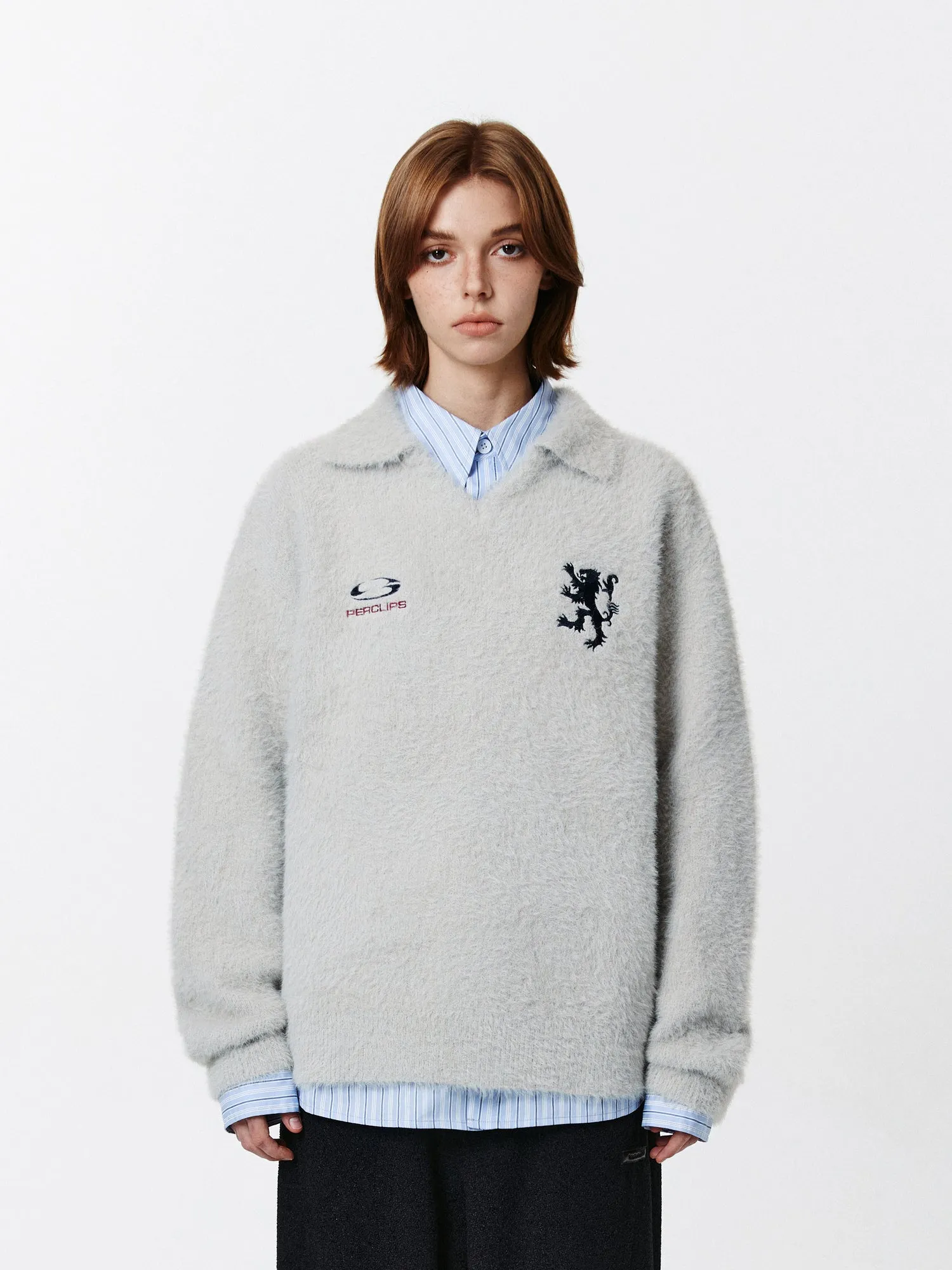 PCLP Football Mink V-Neck Sweater