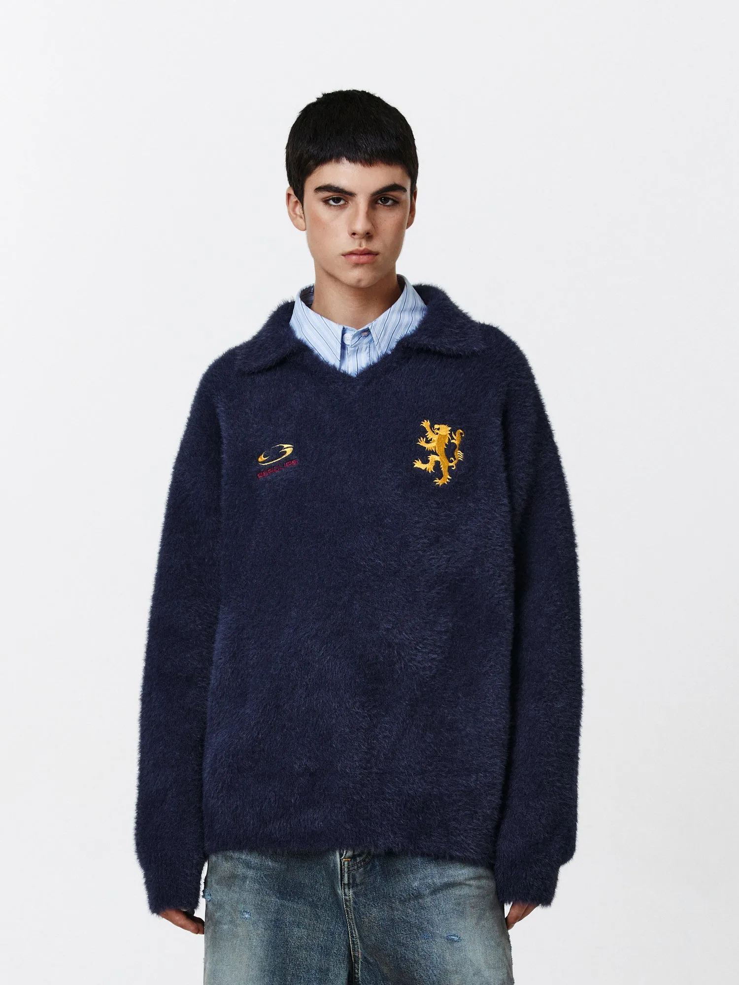 PCLP Football Mink V-Neck Sweater
