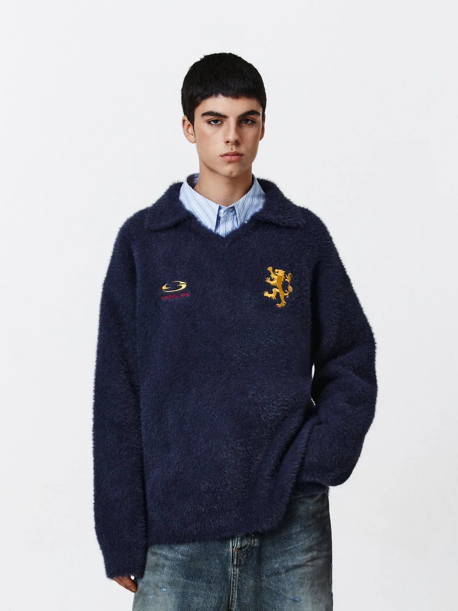 PCLP Football Mink V-Neck Sweater