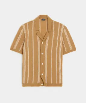 Striped Boucle Bungalow Sweater Polo
