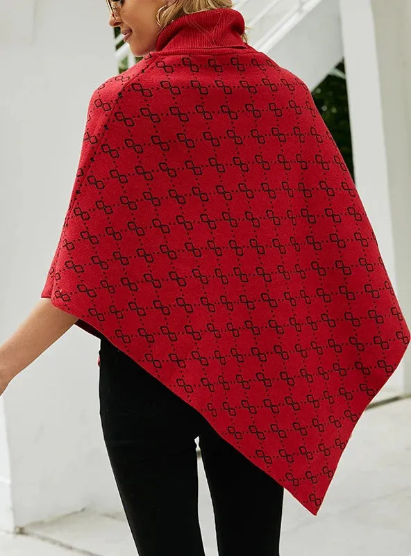 TastyHottie - COLLAR SWEATER CAPE SHAWL COAT